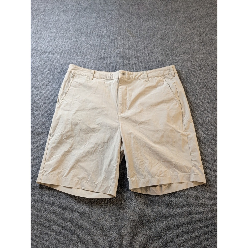 Onward Reserve Harris Performance Shorts Mens Size 36 Beige Tan Golf Stretch
